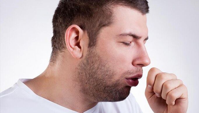 cough as a symptom of the presence of parasites